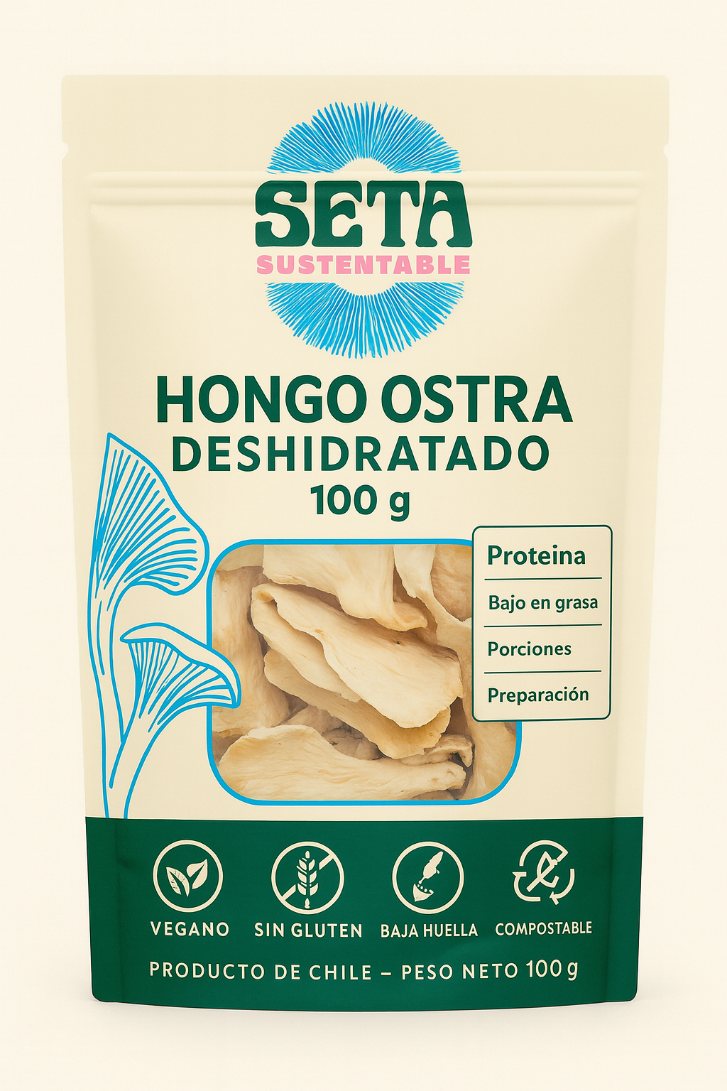 Bolsa de Hongo Ostra deshidratado